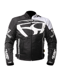 MUGENRACE AGGRESSORE-T Moto Textil Casaco Branco Preto- maximomoto.pt – front