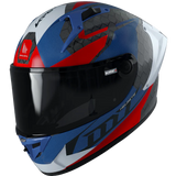 MT FF103PLUSC KRE Carbono Projétil D7 Moto Integral Capacetes Azul Brilhante