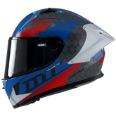 MT FF103PLUSC KRE Carbono Projétil D7 Moto Integral Capacetes Azul Brilhante