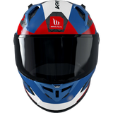 MT FF103PLUSC KRE Carbono Projétil D7 Moto Integral Capacetes Azul Brilhante
