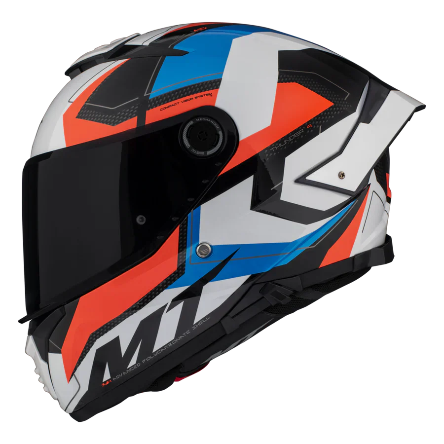 MT Thunder 4 SV Valiant A0 Integral De Moto Deportivo Turismo Casco Pearl Brillante – 1 – Maximomoto PT
