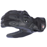 R-TECH AVIGNON Black Leather Motorcycle Gloves