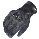 R-TECH AVIGNON Black Leather Motorcycle Gloves