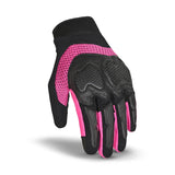 R-TECH CRUISER Motorcycle Ladies Textile Gloves Black Red