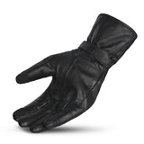 R-TECH GLAMOUR Moto Couro Luvas Preto