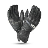 R-TECH GP Motorcycle Leather Gloves Black