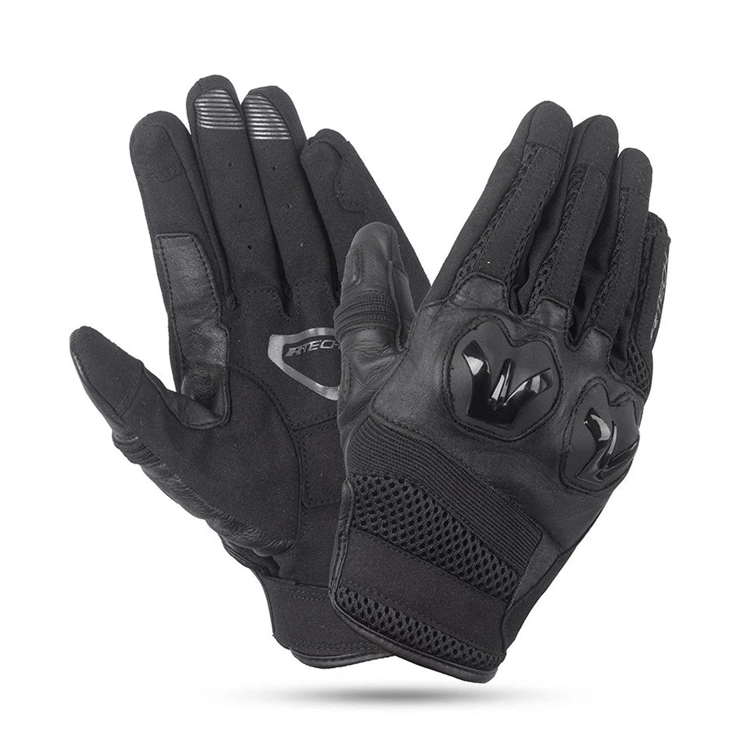 R-TECH JET EVO Motorcycle Leather Summer Gloves Black – 1 – Maximomoto PT