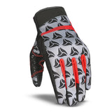 R-TECH LEOPARD Luvas De Moto Textil Preto Vermelho