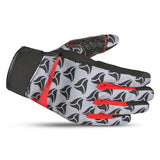 R-TECH LEOPARD Luvas De Moto Textil Preto Vermelho