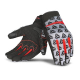 R-TECH LEOPARD Luvas De Moto Textil Preto Vermelho