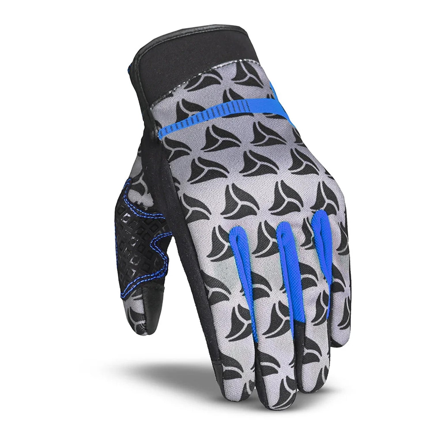 R-TECH LEOPARD Textile Motorcycle Gloves Black Blue – 2 – Maximomoto PT
