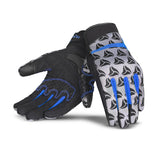 R-TECH LEOPARD Textile Motorcycle Gloves Black Blue