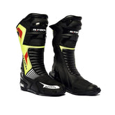 R-TECH ROAD RACER WP Moto Couro Botas Preto Fluorescente Amarelo – Maximomoto PT