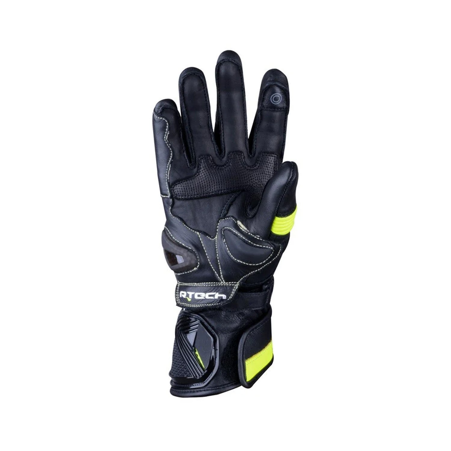 R-TECH ROBO Motorcycle Ladies Leather Gloves Black Fluorescent Yellow – 3 – Maximomoto PT