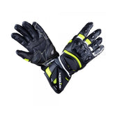R-TECH ROBO Moto Senhora Couro Luvas Preto Fluorescente Amarelo – Maximomoto PT