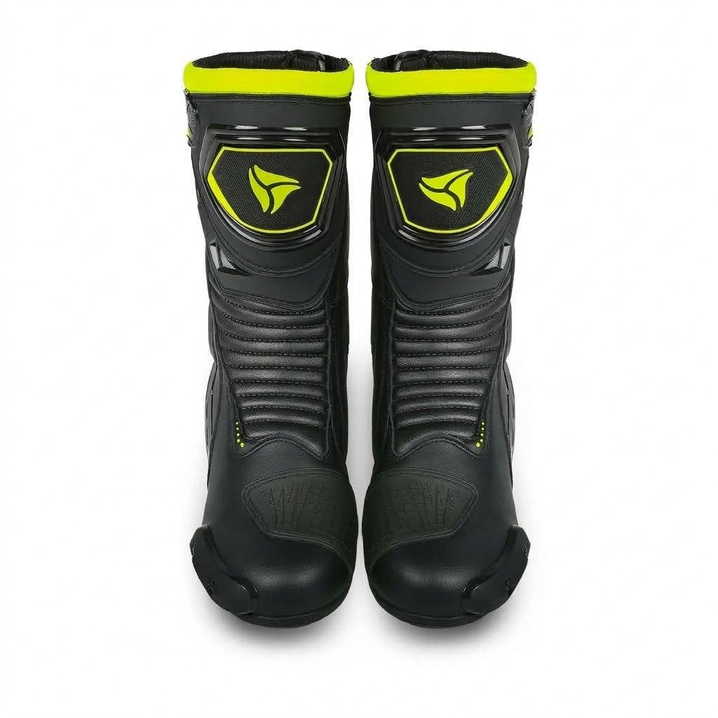 R-TECH TORNADO 2.0 Leather Motorcycle Boots Black Gray Yellow – 4 – Maximomoto PT