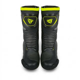 R-TECH TORNADO 2.0 Leather Motorcycle Boots Black Gray Yellow