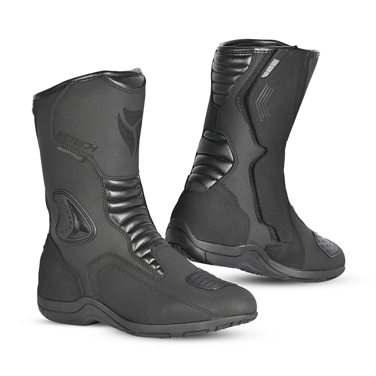 R-TECH TROJAN LUNAR Black Leather Motorcycle Boots – 1 – Maximomoto PT