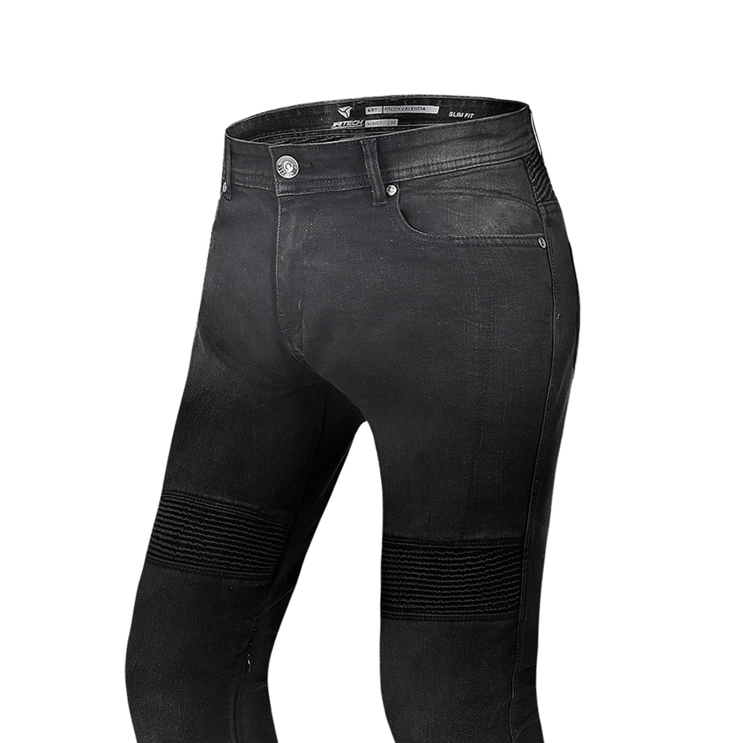 R-TECH VALENCIA CLACAS DE HOMEM DENIM JEANS 32L PRETO SPRAY – 4 – Maximomoto PT