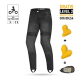 R-TECH VAQUERO VALENCIA CE Motorcycle Black jeans 34L