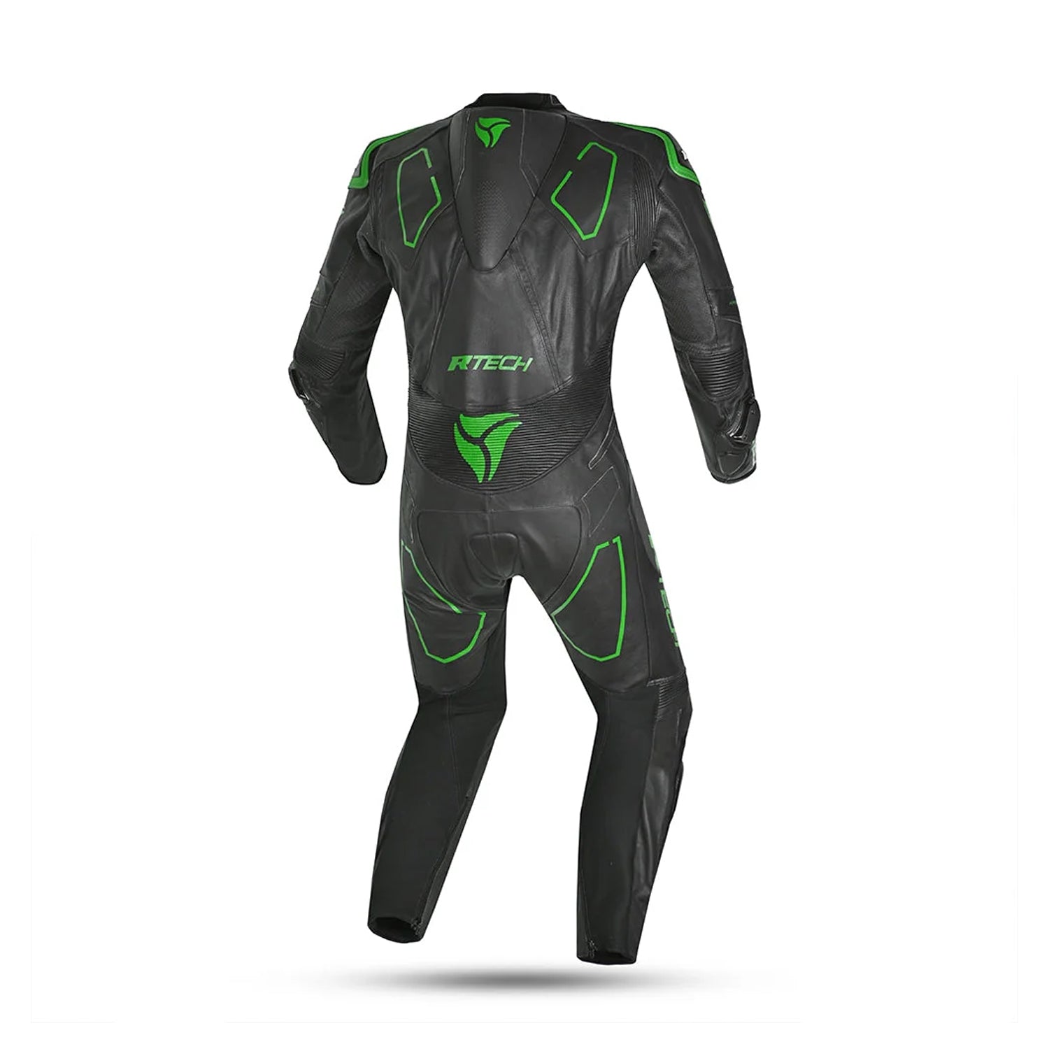 R-TECH MONO 1 PC RISING STAR MIX KANGAROO Motorcycle Suits Black Green – 2 – Maximomoto PT