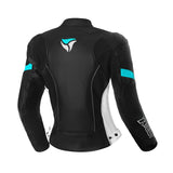 R-TECH TOM RIDER Women's Motorcycle Jackets Black White Turquoise