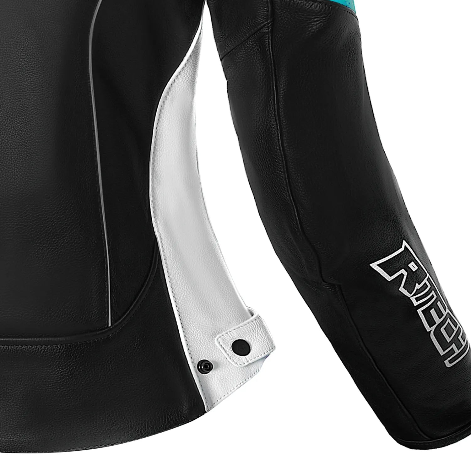 R-TECH TOM RIDER Women's Motorcycle Jackets Black White Turquoise – 7 – Maximomoto PT