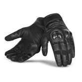 R-TECH FALCON Motorcycle Leather Summer Gloves Black – Maximomoto PT