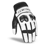 R-TECH FALCON Motorcycle Leather Summer Gloves Black White