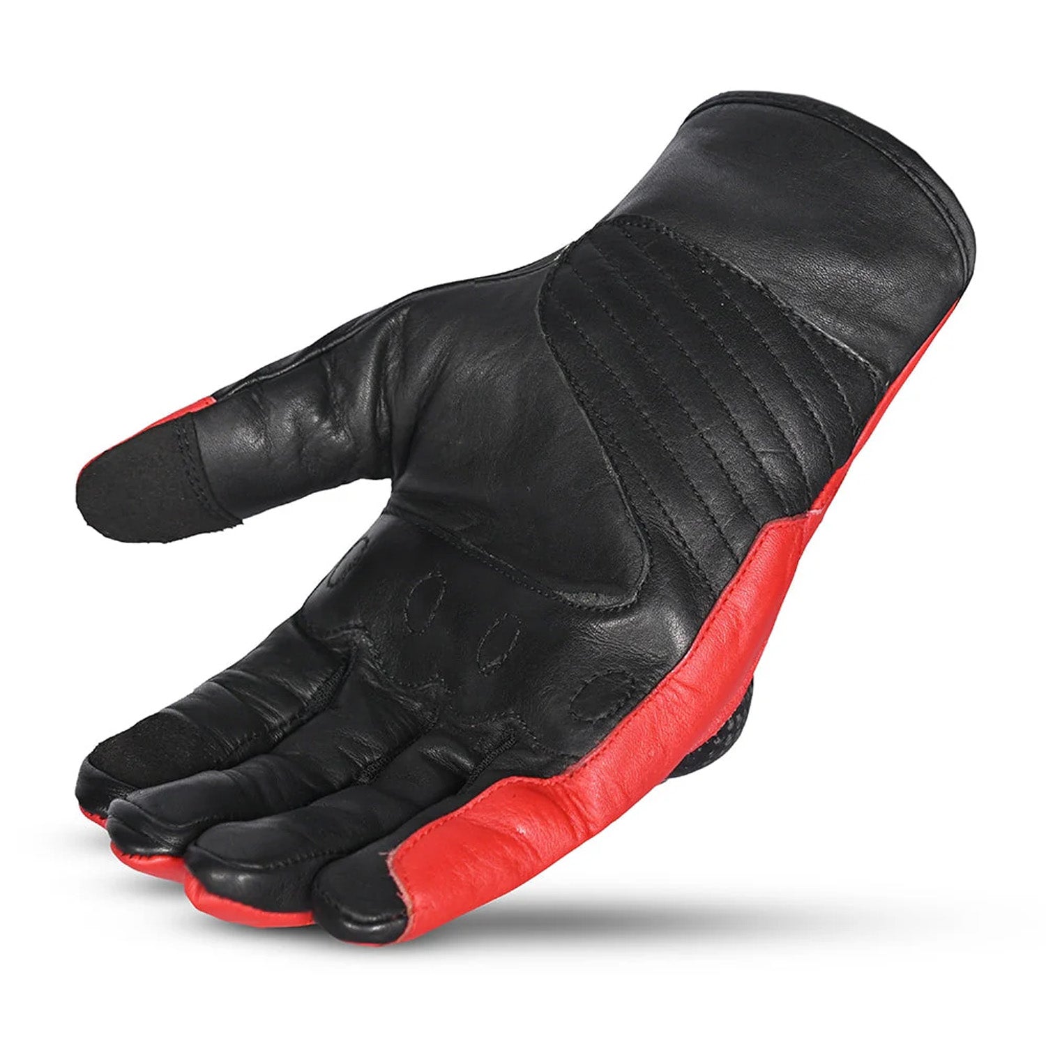 R-TECH FALCON Motorcycle Leather Summer Gloves Black Red – 3 – Maximomoto PT