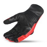 R-TECH FALCON Motorcycle Leather Summer Gloves Black Red