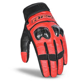 R-TECH FALCON Motorcycle Leather Summer Gloves Black Red