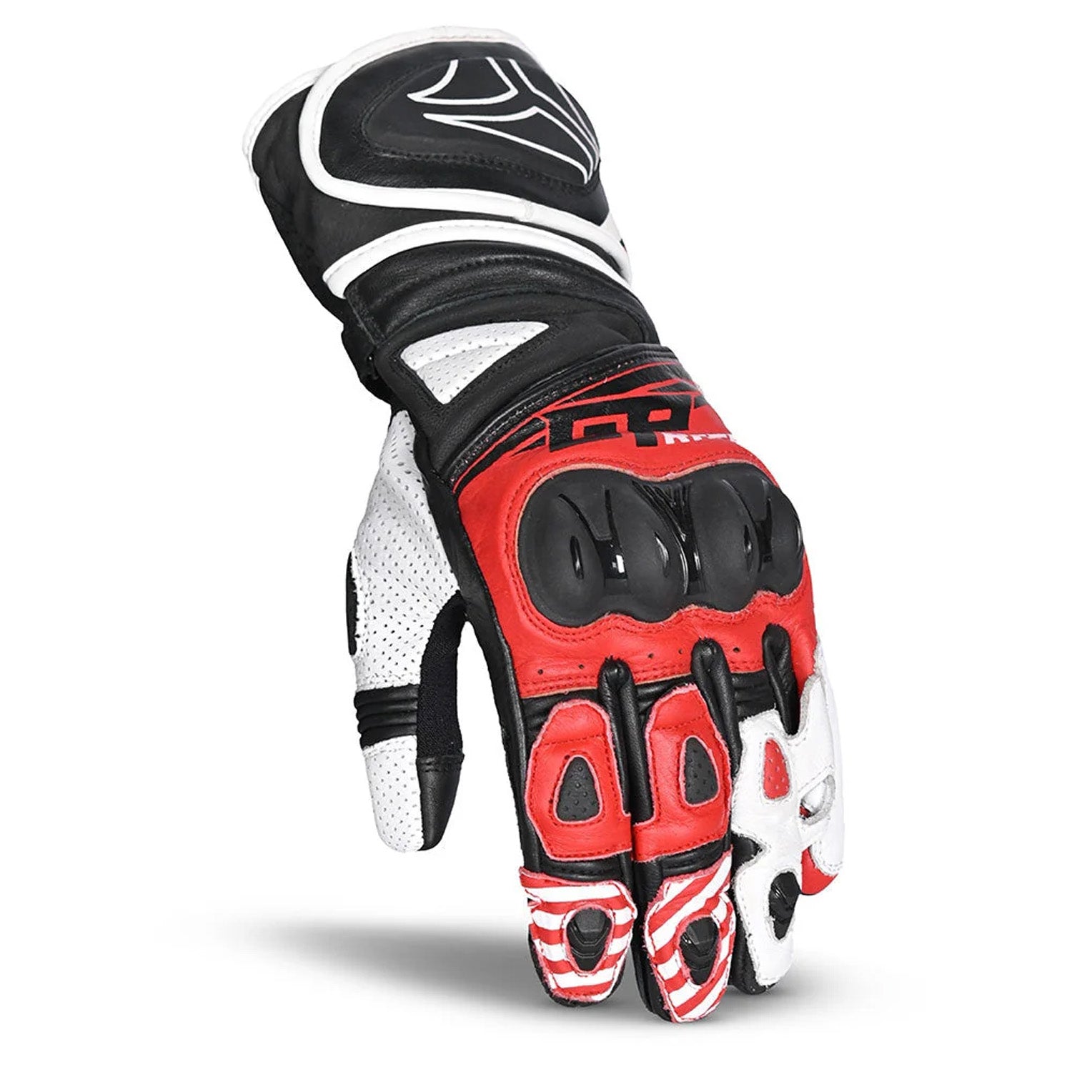 R-TECH GP RACING Black and Red Leather Gloves – 2 – Maximomoto PT