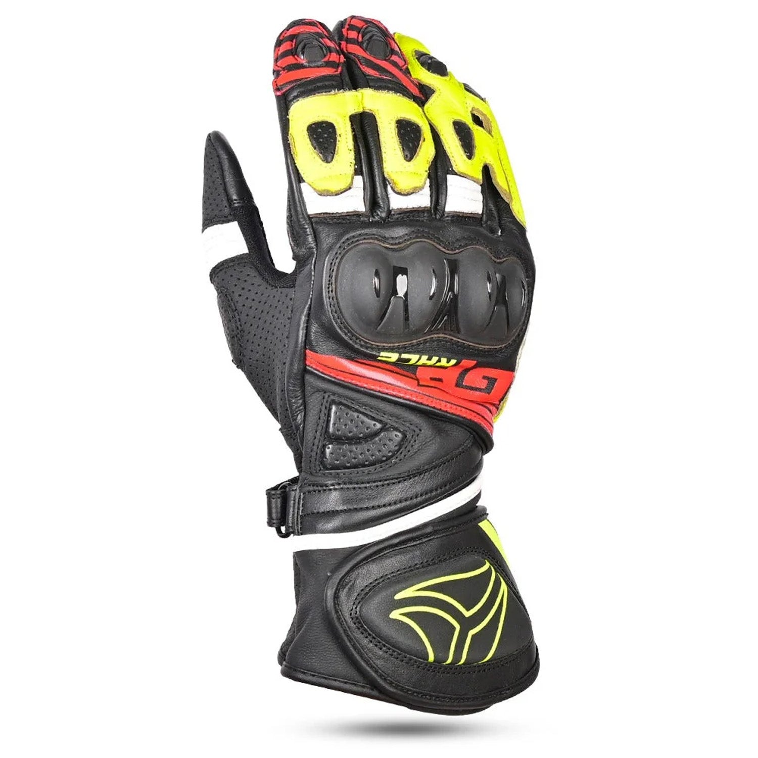 R-TECH GP RACING Leather Gloves Black Yellow – 2 – Maximomoto PT