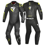 R-TECH HAWK 1 PC Moto Fatos Preto Branco Fluorescente Amarelo - Imagem dupla de ternos