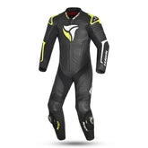 R-TECH HAWK 1 PC Moto Fatos Preto Branco Fluorescente Amarelo - imagem frontal do terno