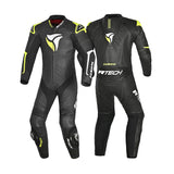 R-TECH HAWK 1 PC Motorcycle Suits Black White Fluorescent Yellow