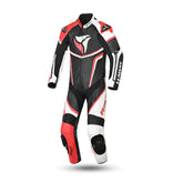 R-TECH HAWK 1 PC Moto Fatos Preto Branco Vermelho - imagem frontal do terno