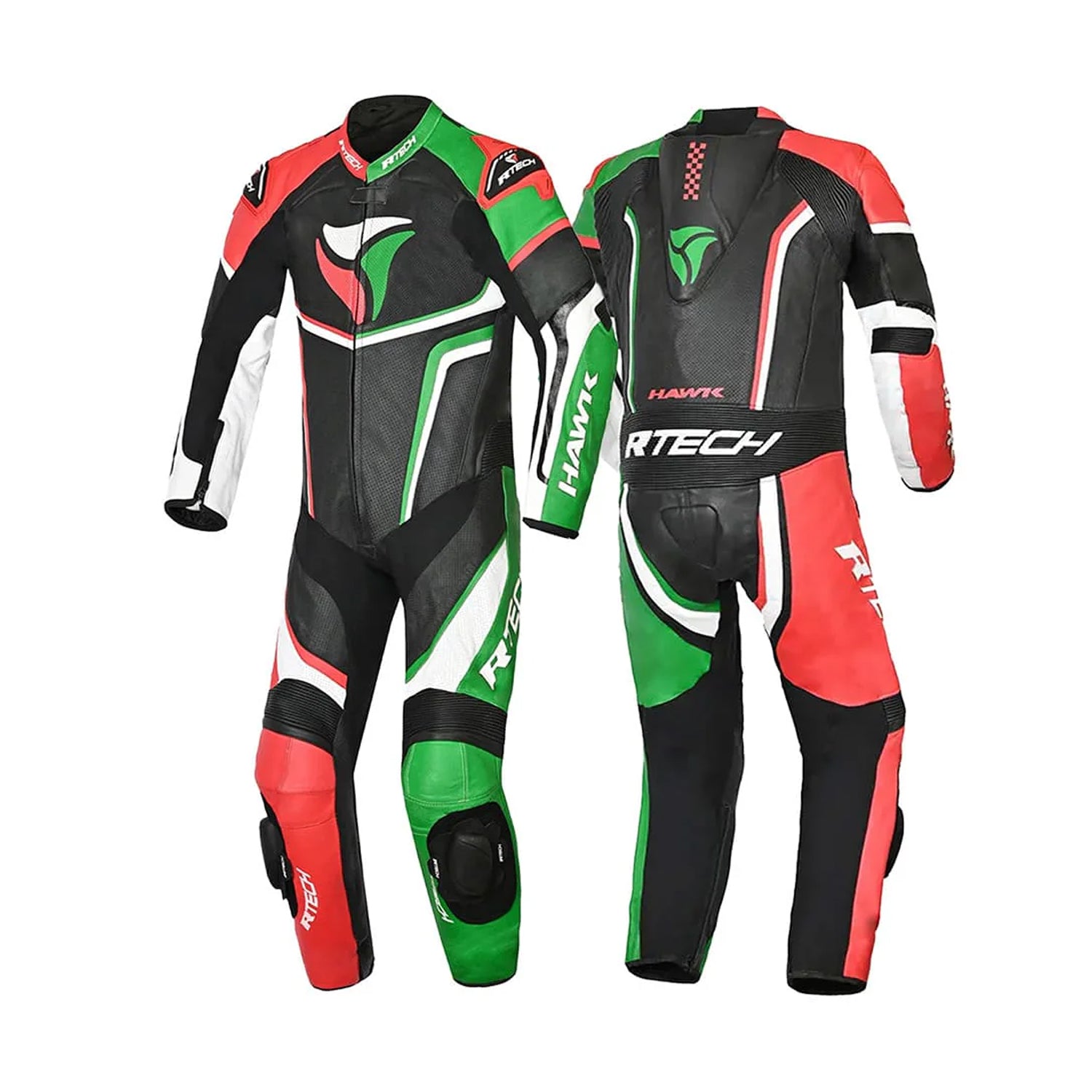 R-TECH HAWK 1 PC Motorcycle Suits Black Red Green – 2 – Maximomoto PT