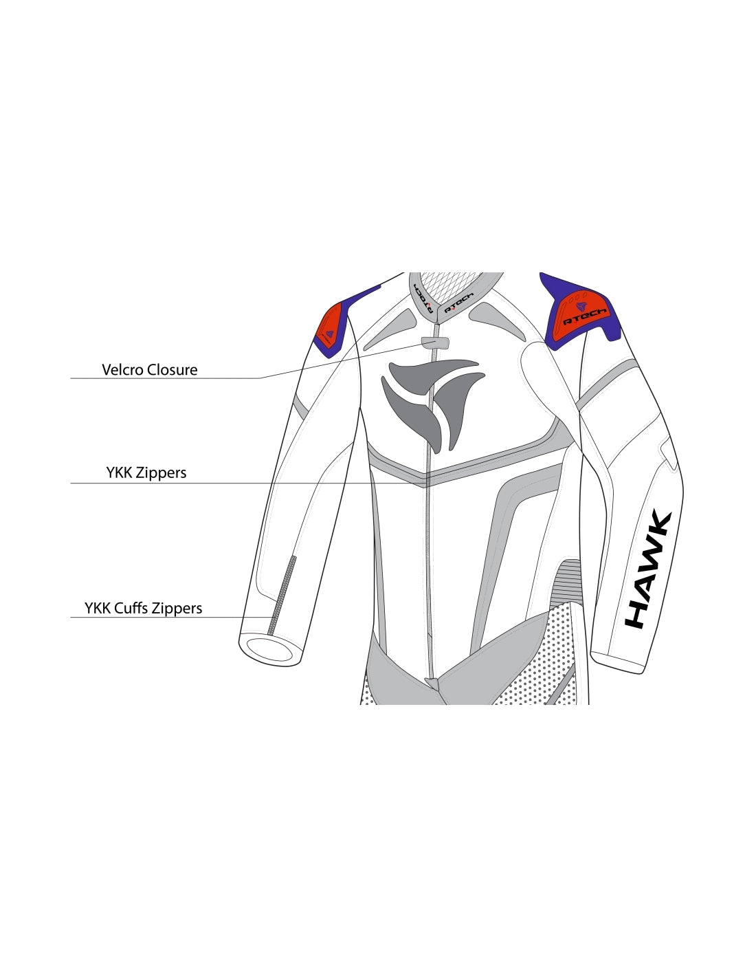 R-TECH HAWK 1 PC Motorcycle Suits Black Red Green – 11 – Maximomoto PT