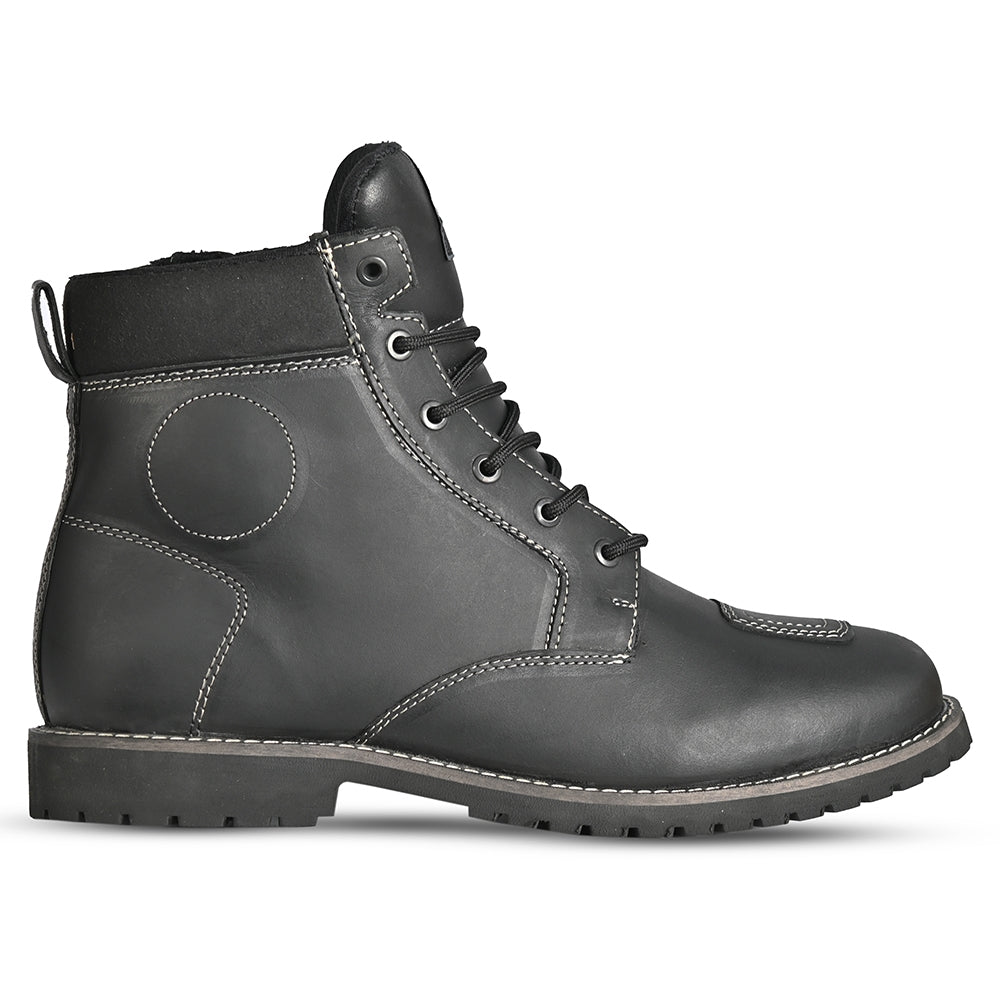 R-TECH HERITAGE WP Moto Couro Botas Preto - Imagem do lado direito de Boots