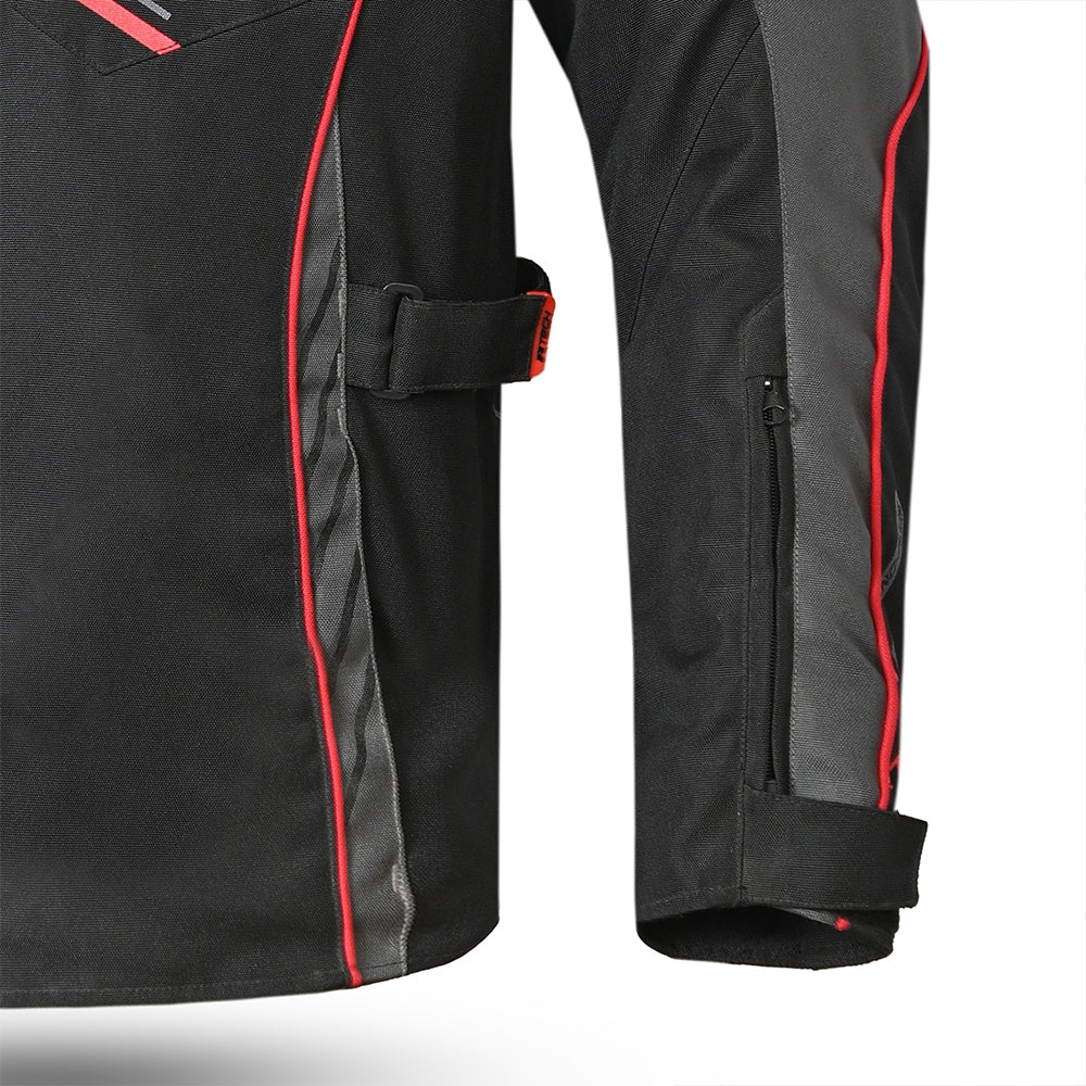 R-TECH KNIGHT RIDER 3-IN-1 Motorcycle Long Jackets Black Anthracite Red – 6 – Maximomoto PT