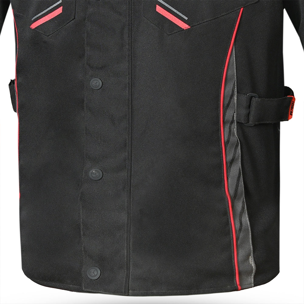 R-TECH KNIGHT RIDER 3-IN-1 Motorcycle Long Jackets Black Anthracite Red – 7 – Maximomoto PT