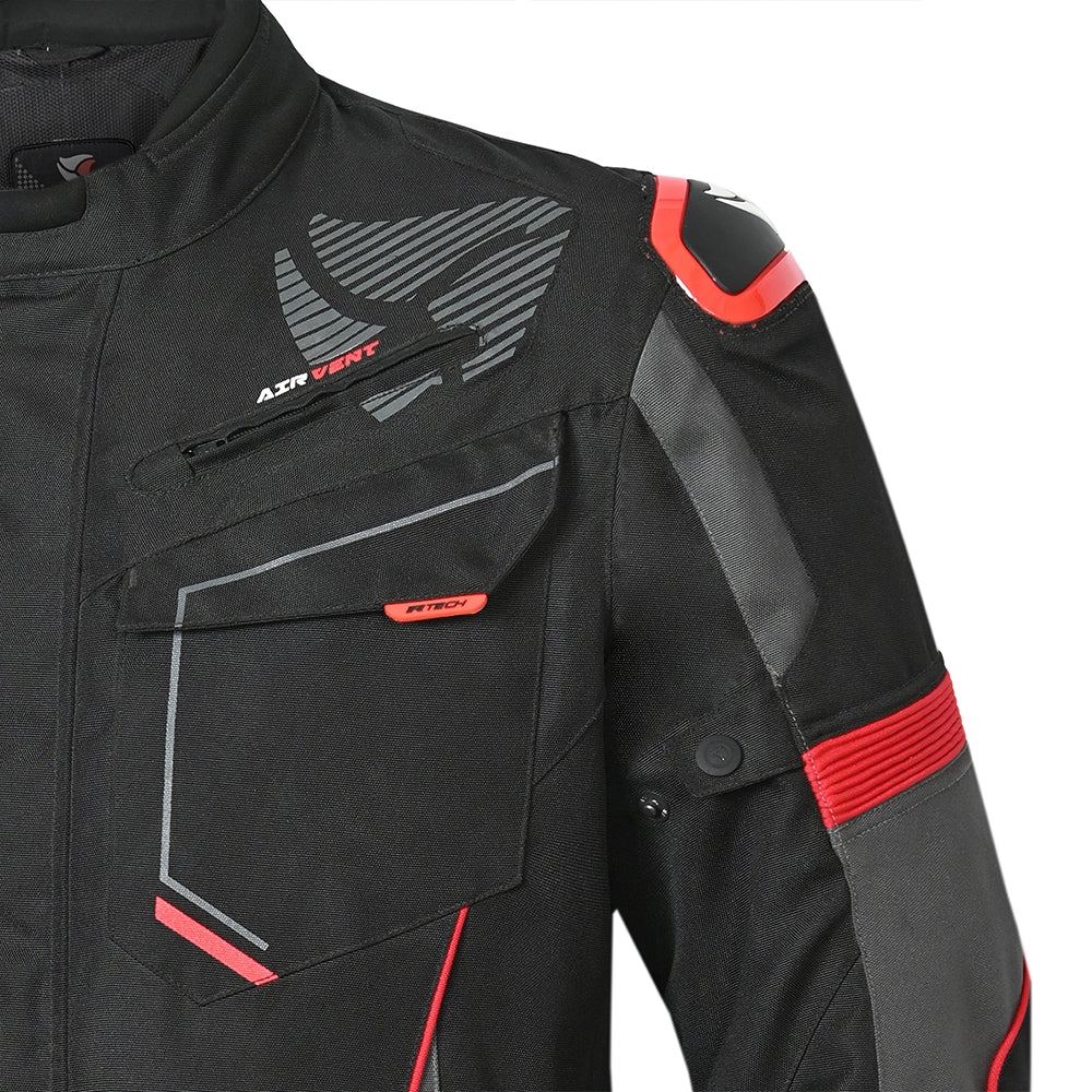 R-TECH KNIGHT RIDER 3-IN-1 Motorcycle Long Jackets Black Anthracite Red – 5 – Maximomoto PT