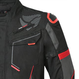 R-TECH KNIGHT RIDER 3EM1 Moto Longa Casacos Preto Antracite Vermelho - Imagem frontal esquerda da Casacos