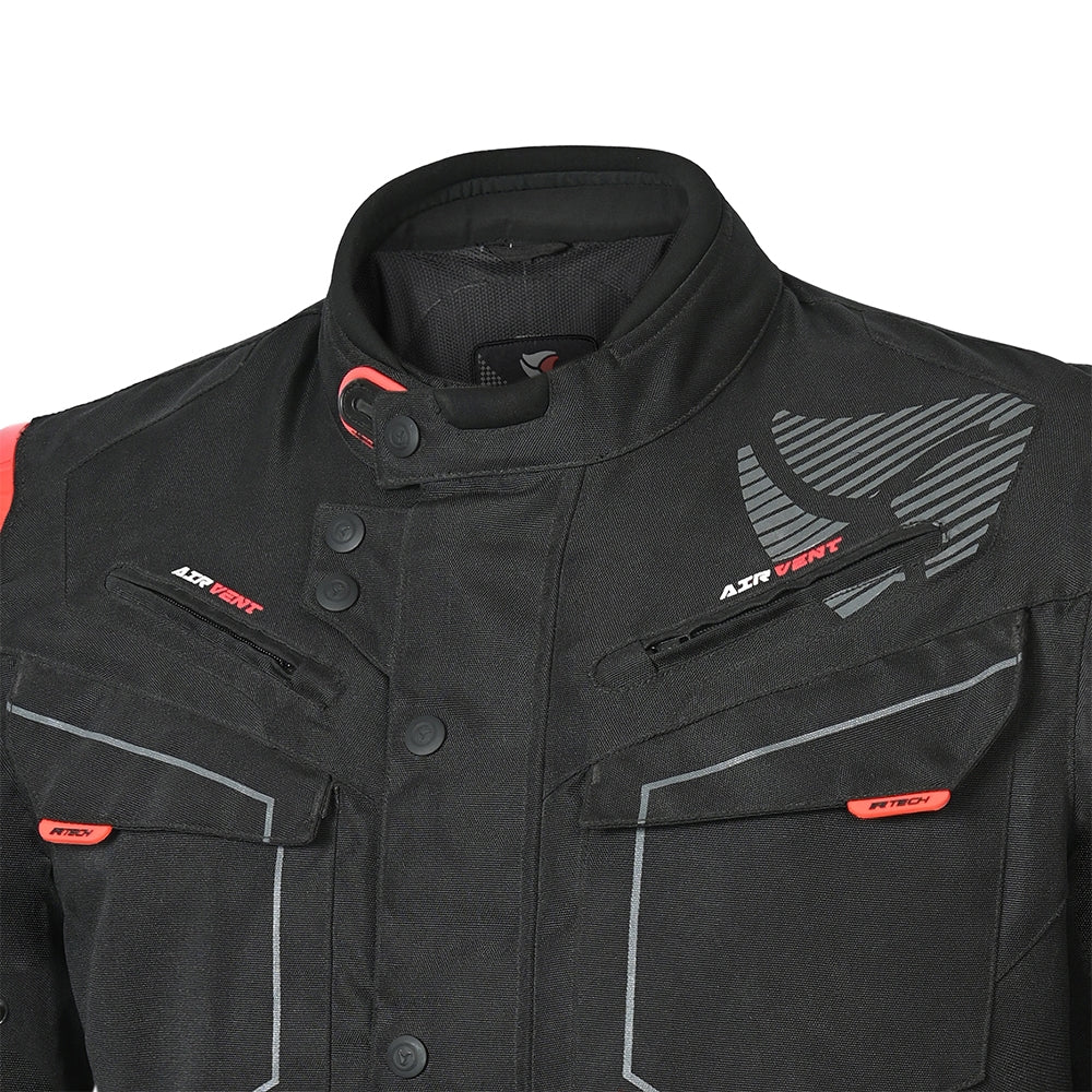 R-TECH KNIGHT RIDER 3-IN-1 Motorcycle Long Jackets Black Anthracite Red – 9 – Maximomoto PT