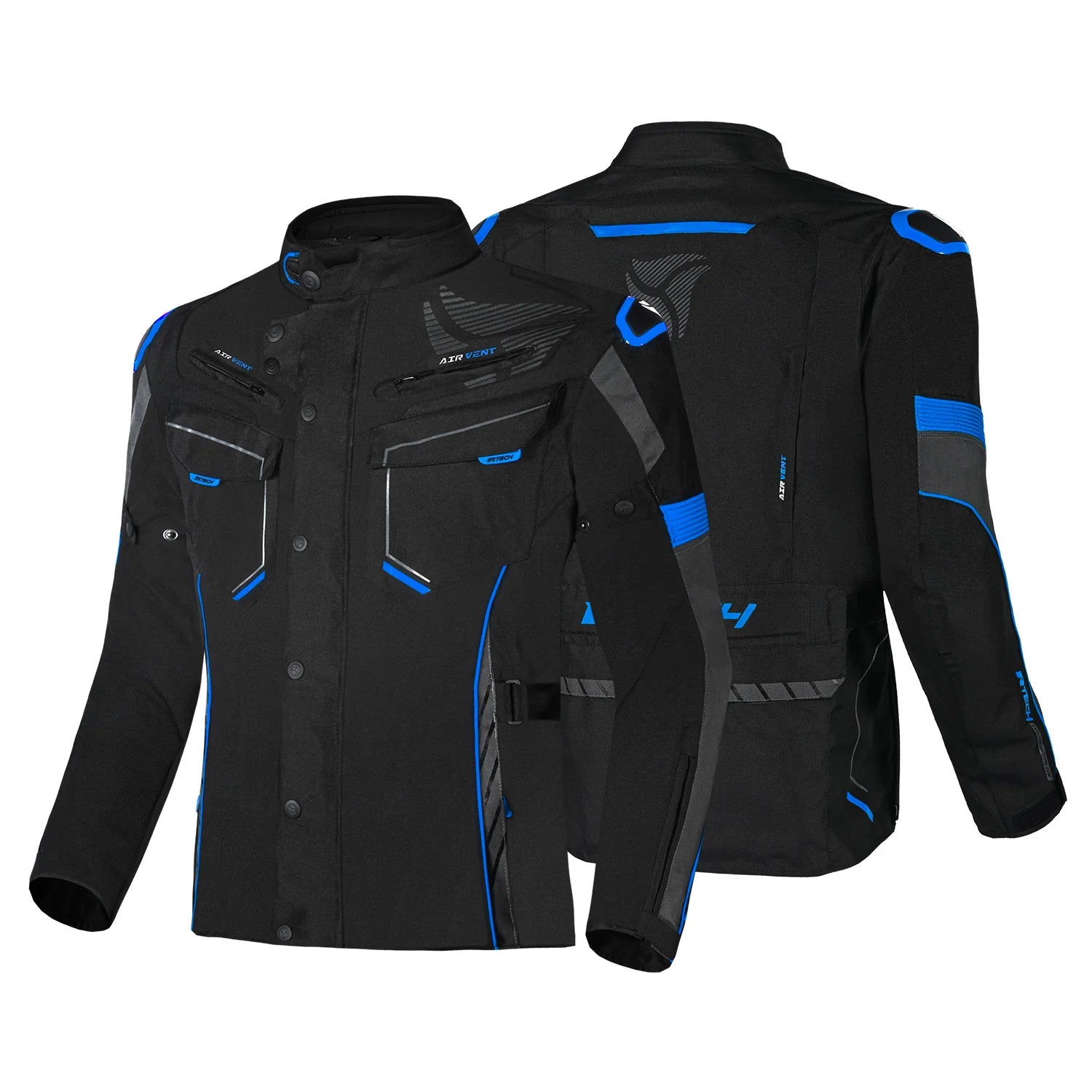 R-TECH KNIGHT RIDER 3 Moto Textil Homem Longa Casacos Preto Anthra Azul – 2 – Maximomoto PT