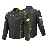 R-TECH KNIGHT RIDER Motorcycle Short Textile Jackets Black Anthracite Yellow