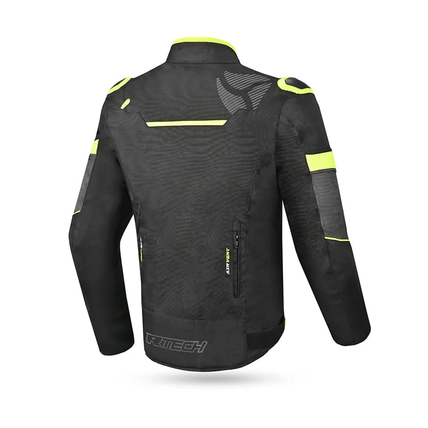 R-TECH KNIGHT RIDER Motorcycle Short Textile Jackets Black Anthracite Yellow – 3 – Maximomoto PT