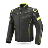 R-TECH KNIGHT RIDER Motorcycle Short Textile Jackets Black Anthracite Yellow
